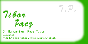 tibor pacz business card